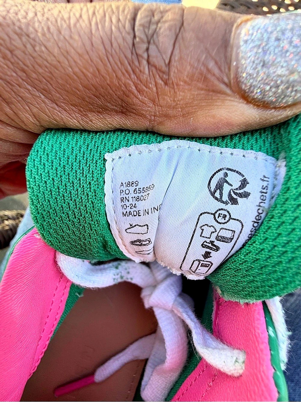 Boden Erin Flatform Retro Tennis Trainers Green Pink Sneakers EU 41 - Picture 2 of 10